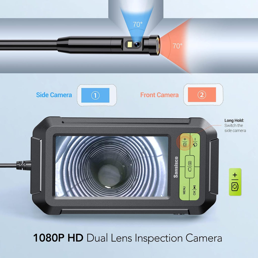 1080P HD Dual Lens Borescope with 4.3 LCD Screen Q10919