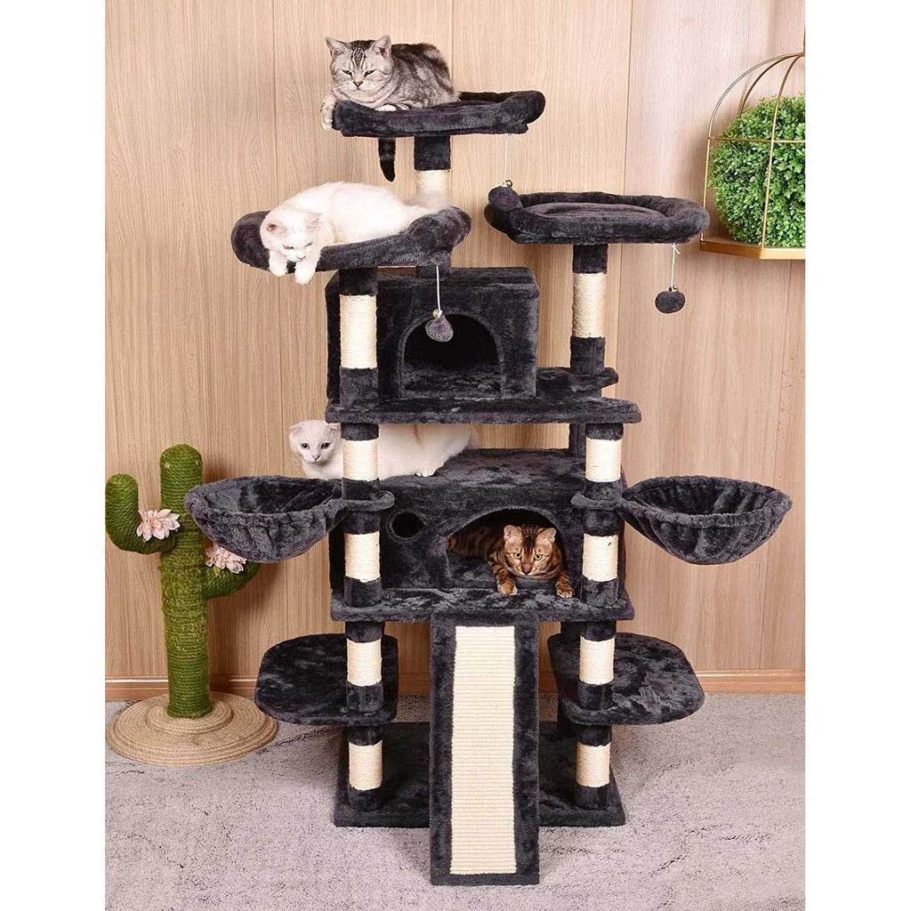 68 Inch Cat Tower with Scratching Posts T1977