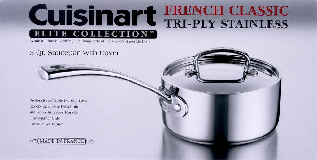3 Quart Tri-Ply Stainless Saucepan O958