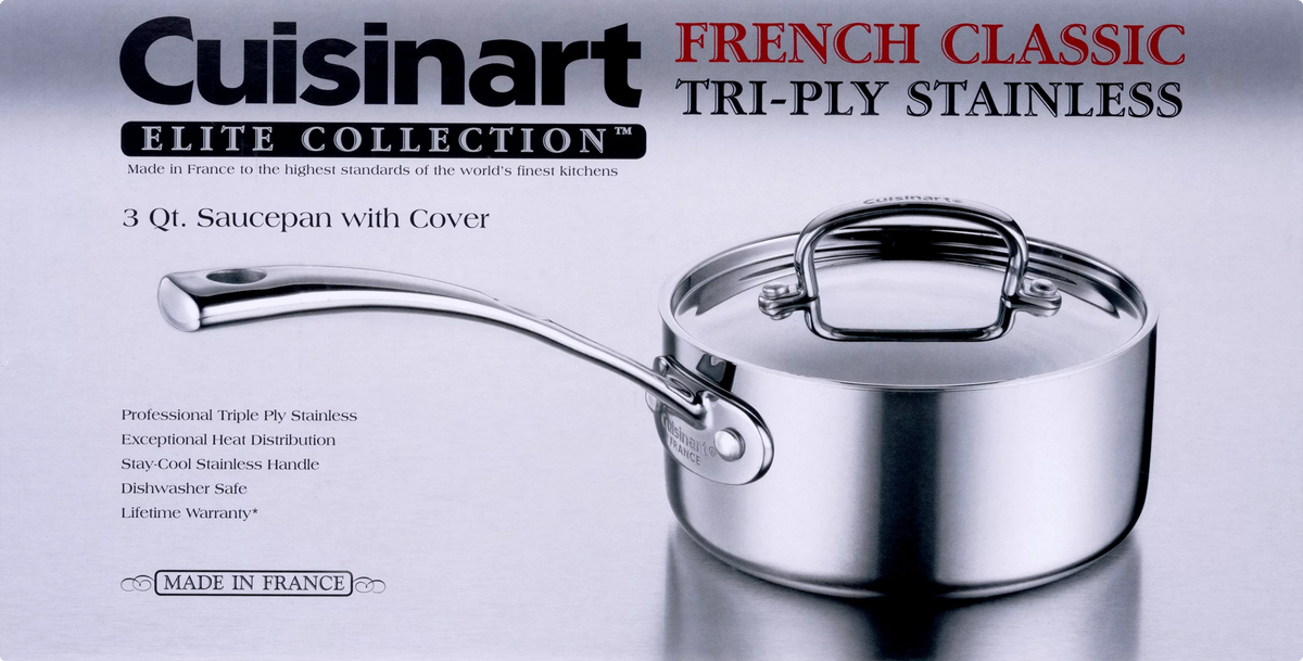 3 Quart Tri-Ply Stainless Saucepan O958