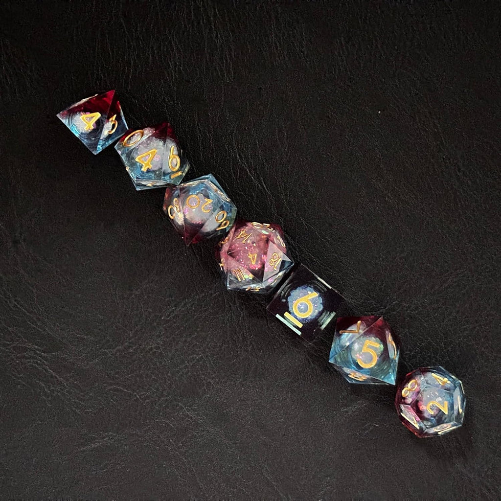 7 PCS Floating Liquid Cores Polyhedral Dice Set L48712