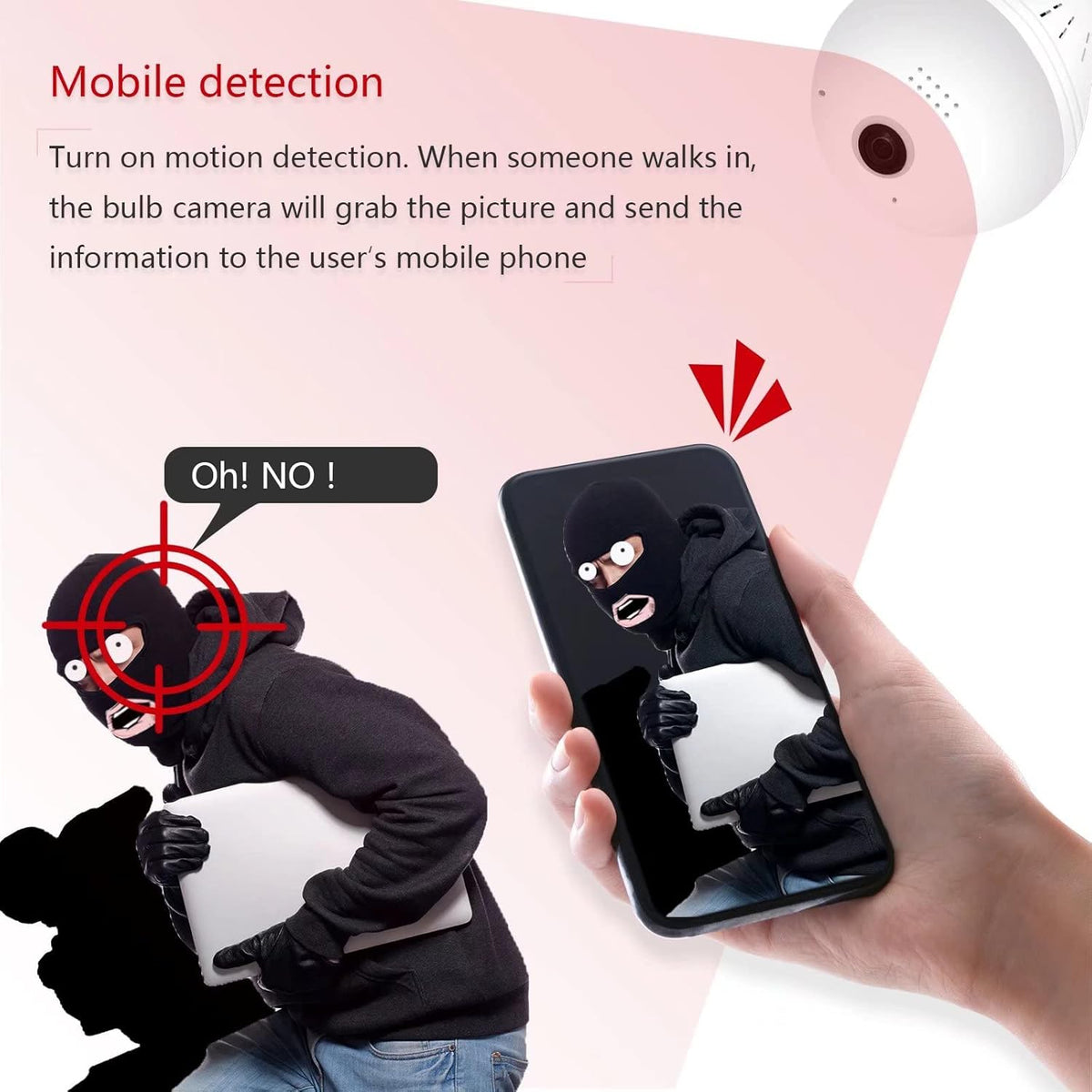 1080p 360 Degree WiFi IP Camera with Night Vision U97697