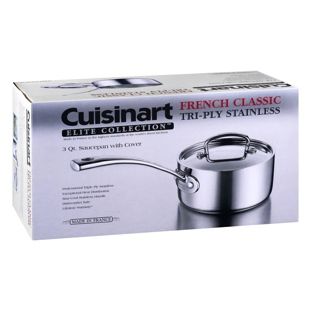 3 Quart Tri-Ply Stainless Saucepan O958