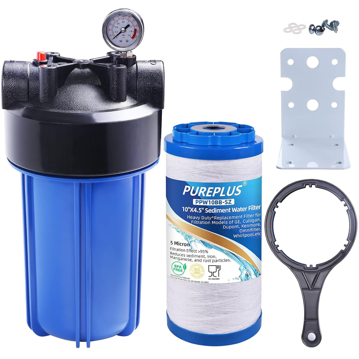 Whole House Water Filtration System with Sediment and Carbon Filter E574