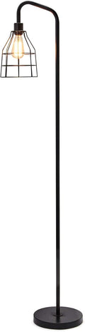 Black Industrial Floor Lamp with Heavy Metal Base D97512