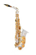 White-Gold Keys Alto Saxophone with Case O167681