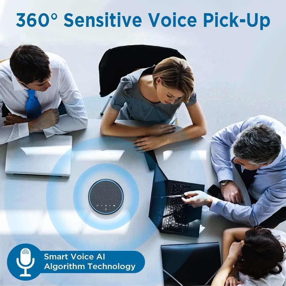 Bluetooth Conference Speakerphone with Multi Microphone Noise Cancellation G37385