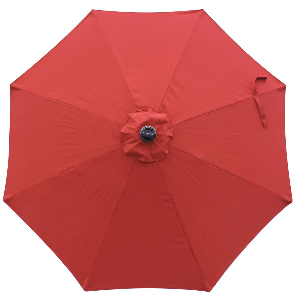 9-ft Octagonal Market Umbrella Red Olefin Canopy B45333