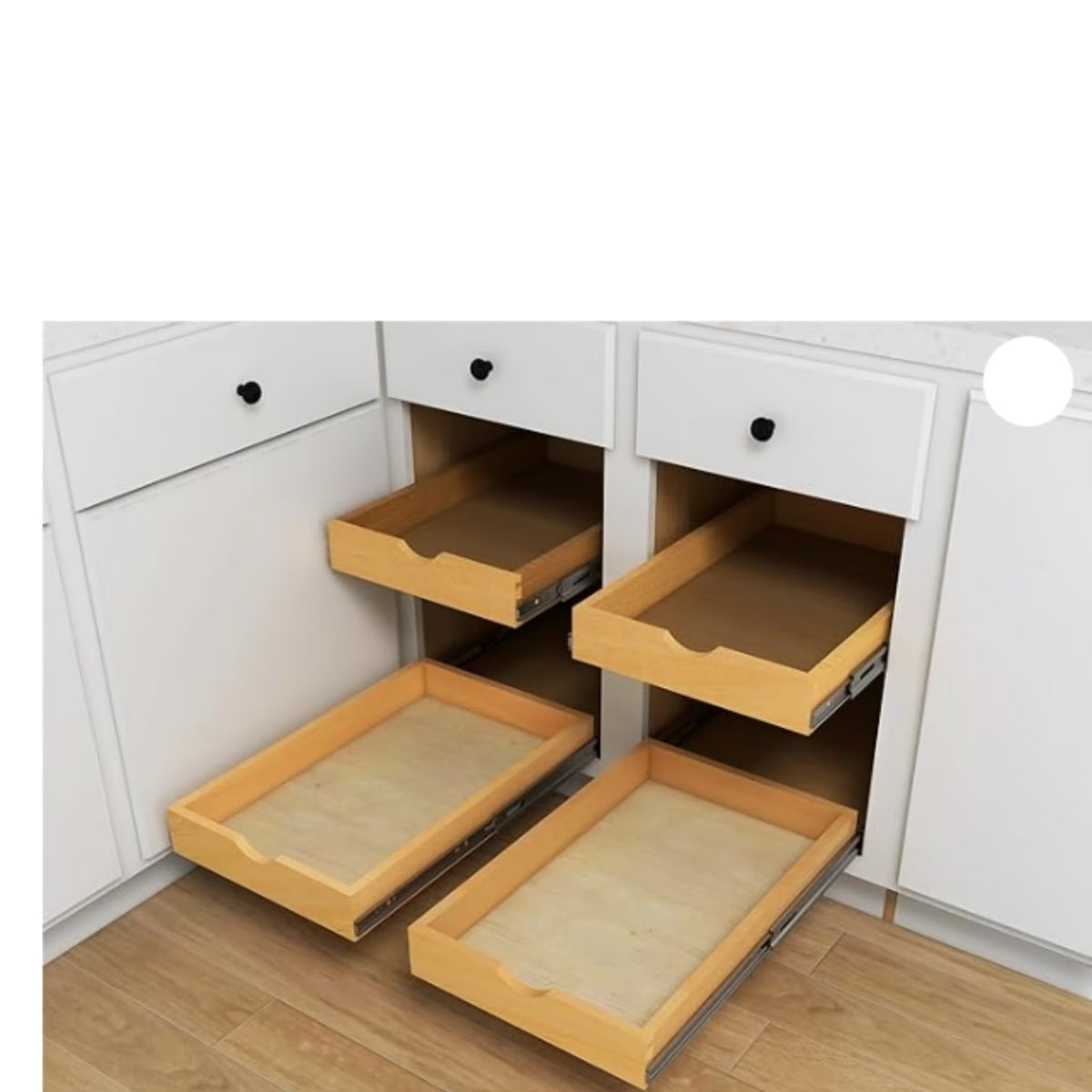 14 inch Width Wood Pull Out Tray Drawer Box Kitchen Cabinet Organizer Q137