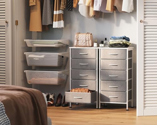 5 Drawer Fabric Dresser with Steel Frame N5371