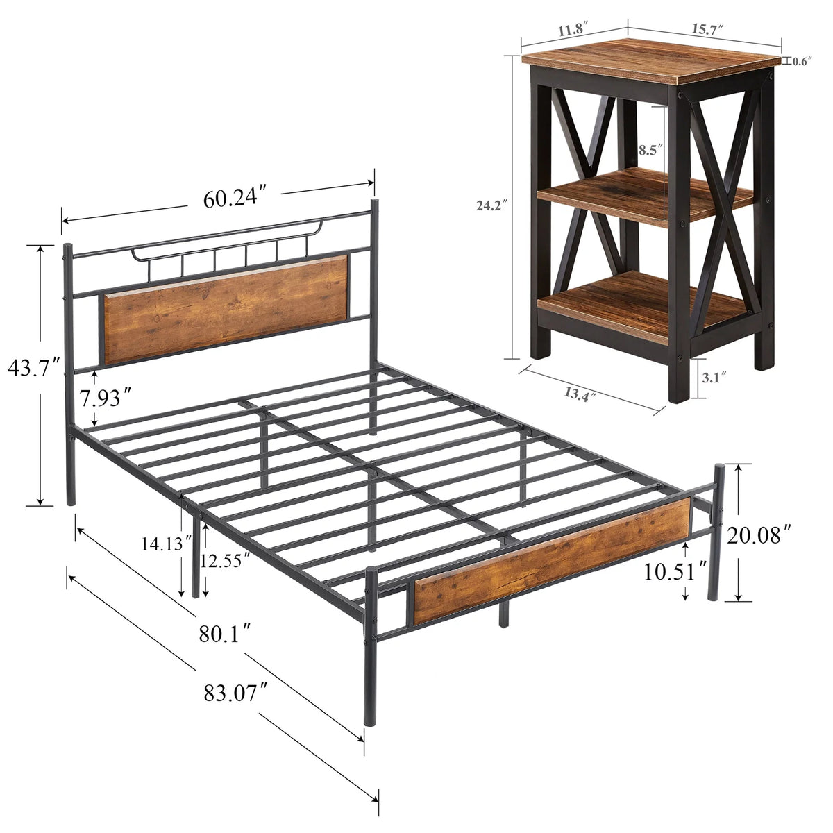 3-Piece Queen Bedroom Set with Nightstands E22094