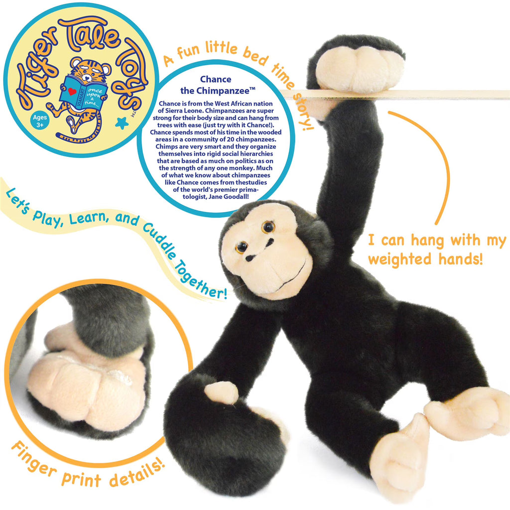 14 Inch Hanging Monkey Chimp Stuffed Animal Plush Ape S439