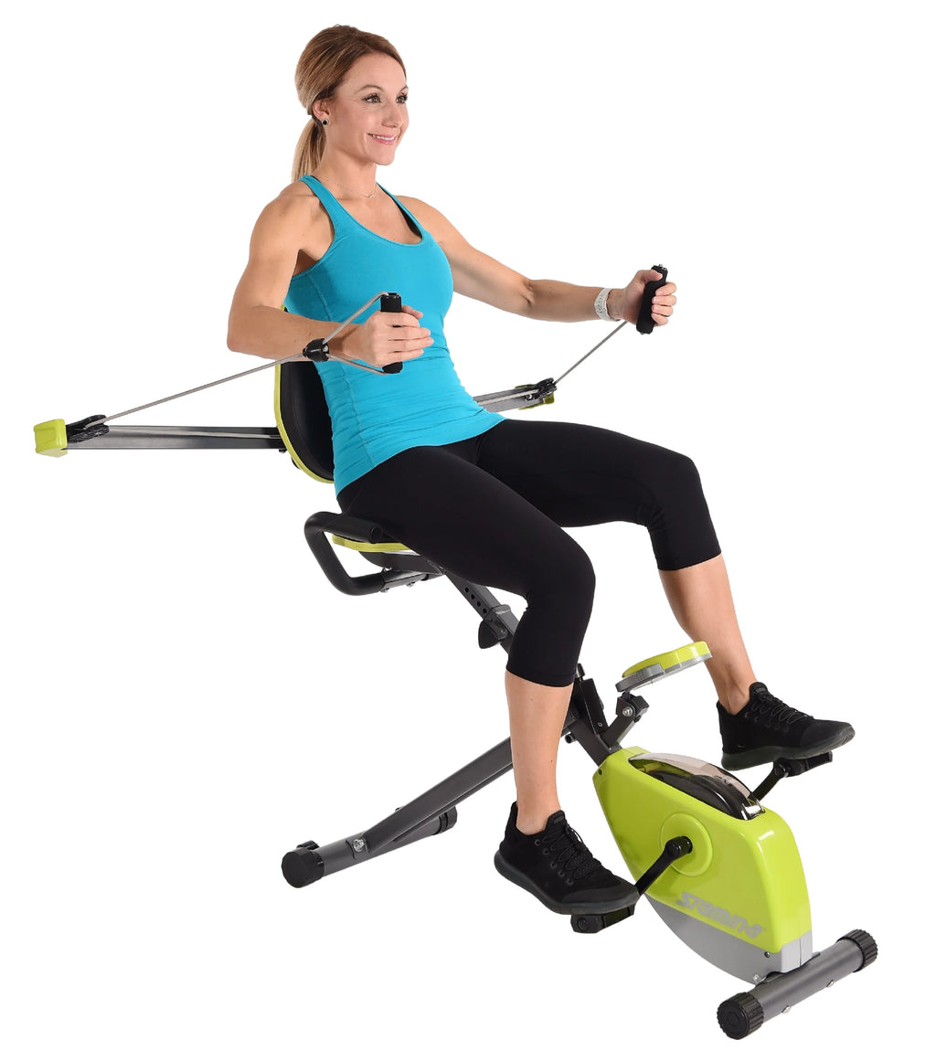 Upright Exercise Bike with Upper Body Resistance Arms S95483