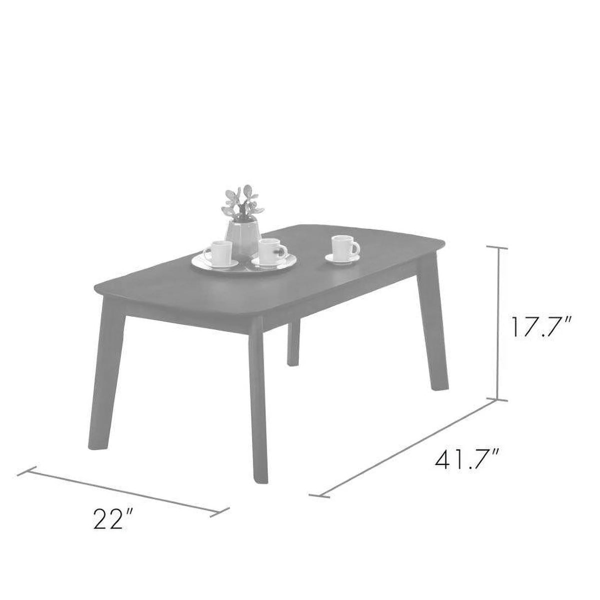 Grey Mid Century Wood 4pc Living Room Set Q200847