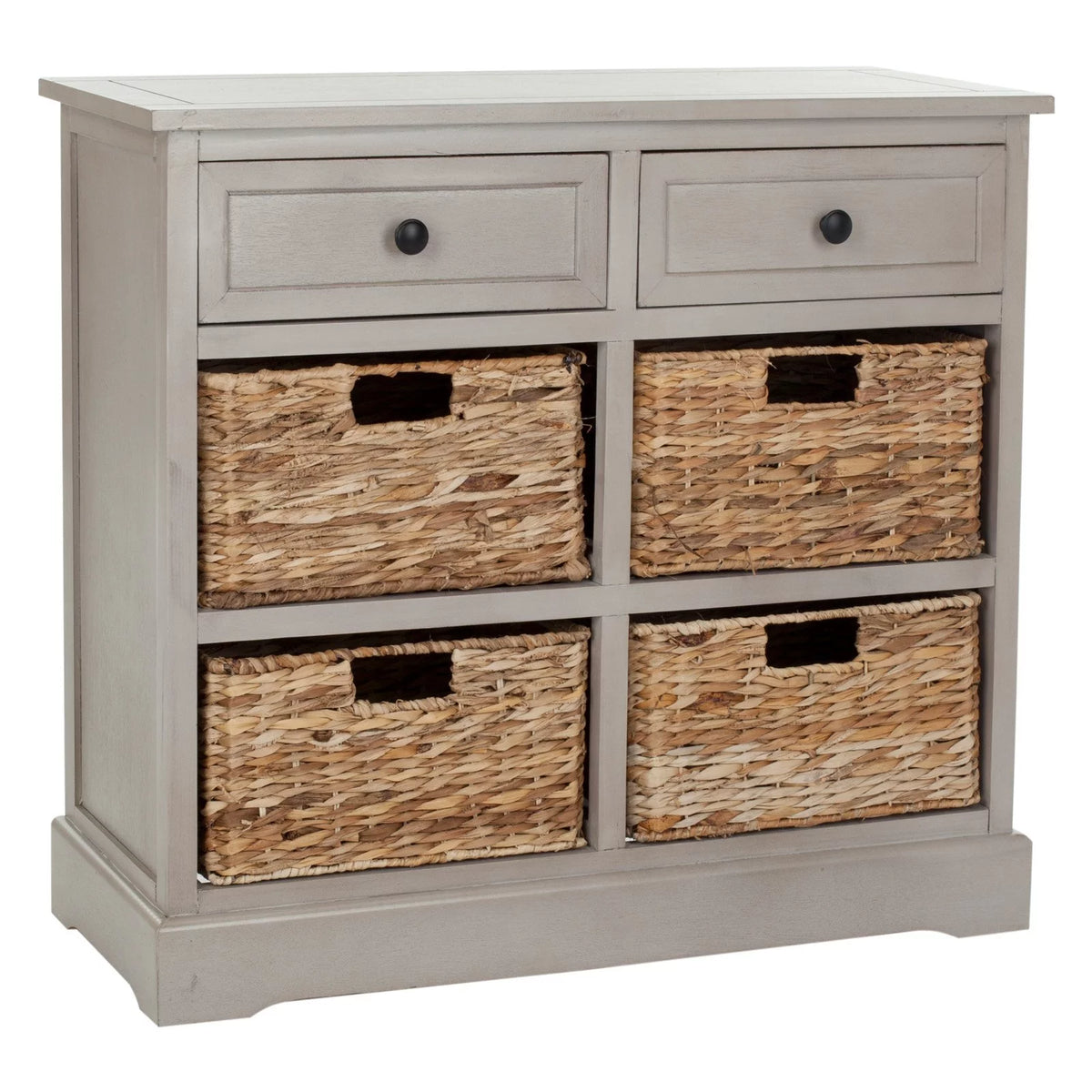 2-Drawer Storage Unit with 4 Wicker Baskets Z1388