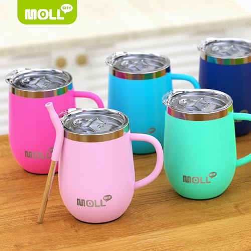 12 oz Stainless Steel Insulated Tumbler with Lid and Straw V400