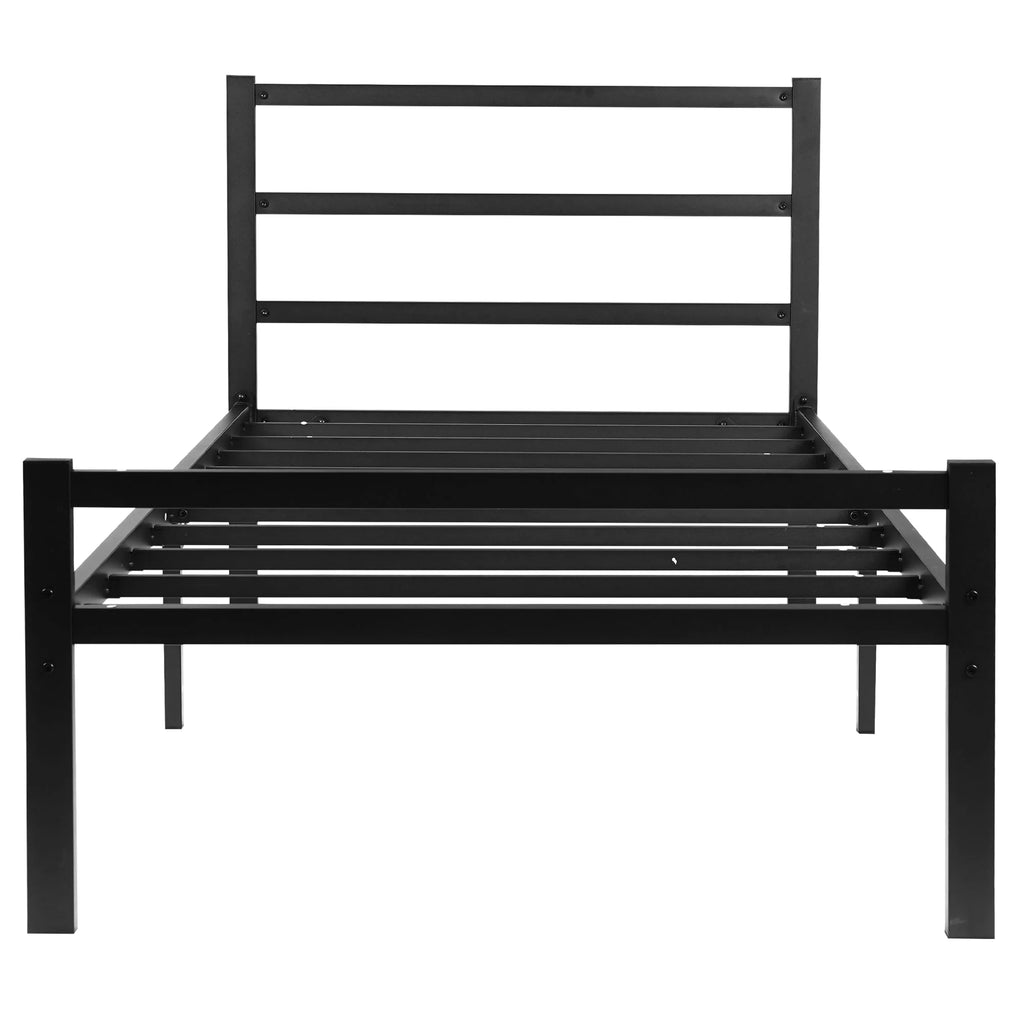 Twin Metal Platform Bed Frame with Headboard D633