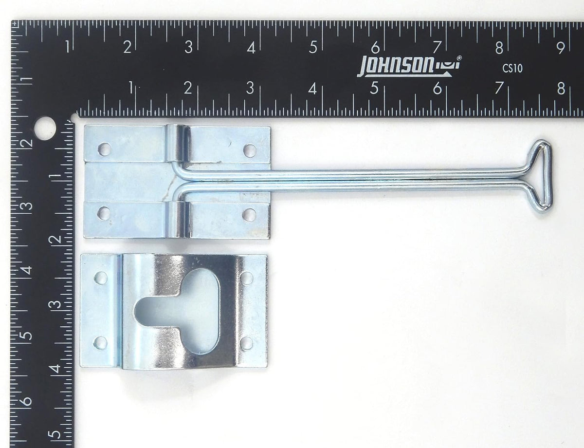 10 Metal T-Style Door Holder Entry Door Catches 6 Inch Long Zinc Plated Steel Pack of 2 E957031