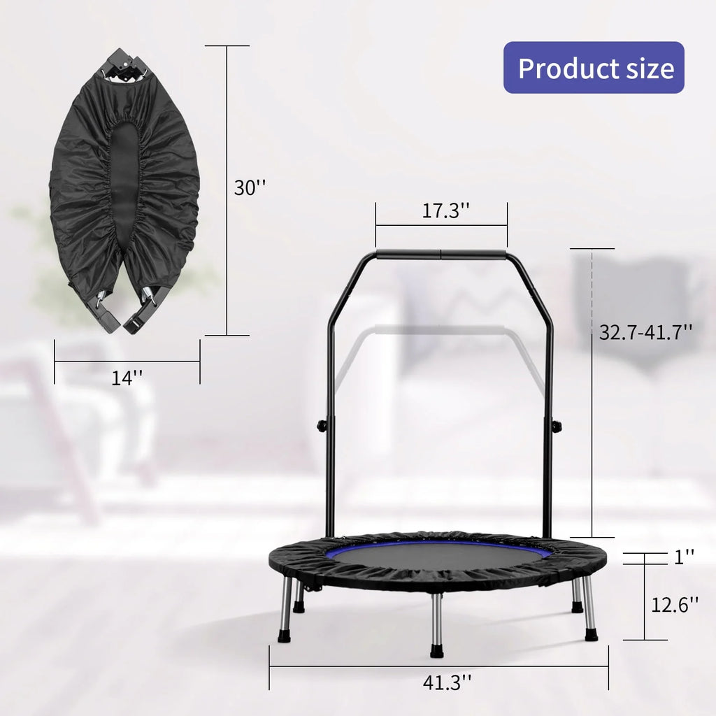 40 Mini Trampoline Rebounder with Adjustable Foam Handle H604231