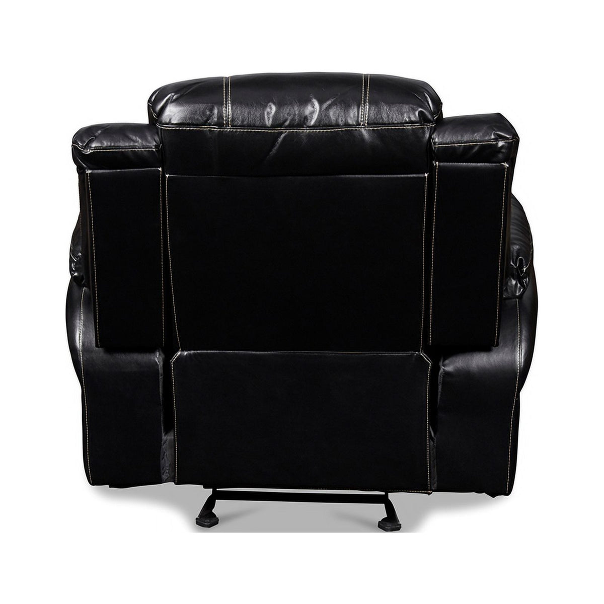 Black Upholstered Fabric Glider Recliner A37206