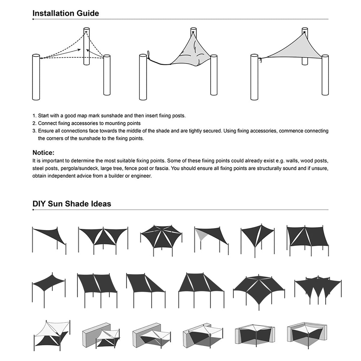12x12Ft 97% UV Block Square Sun Shade Sail Z152