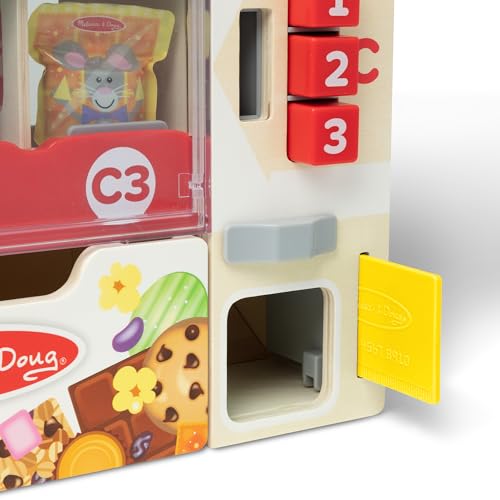 Wooden Vending Machine Toy with Play Food and Play Money O33001