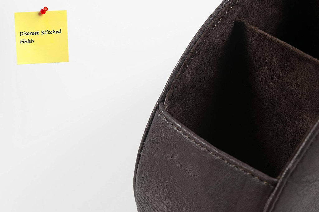 Brown TV Remote Caddy Organizer with 5 Compartments N5382
