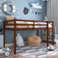 Twin Junior Loft Bunk Bed, Oak W33748