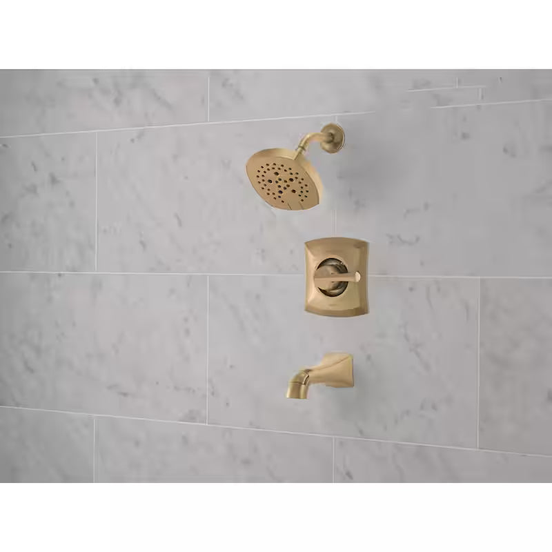 Single-Handle 5-Spray Tub and Shower Faucet in Champagne Bronze F302