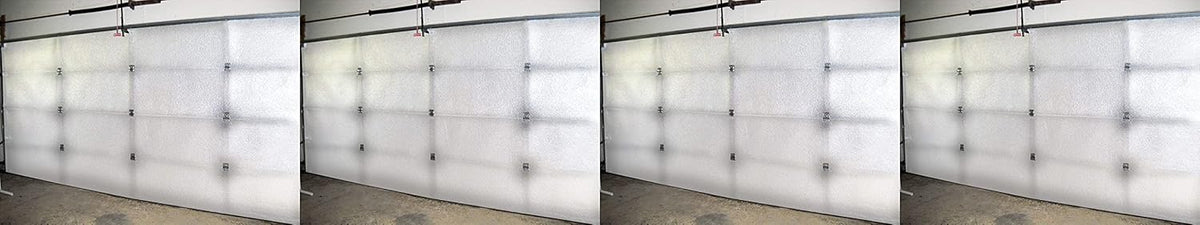 White Reflective Foam Core 2 Car Garage Door Insulation Kit 16FT x 8FT R Value 8.0 Y79618