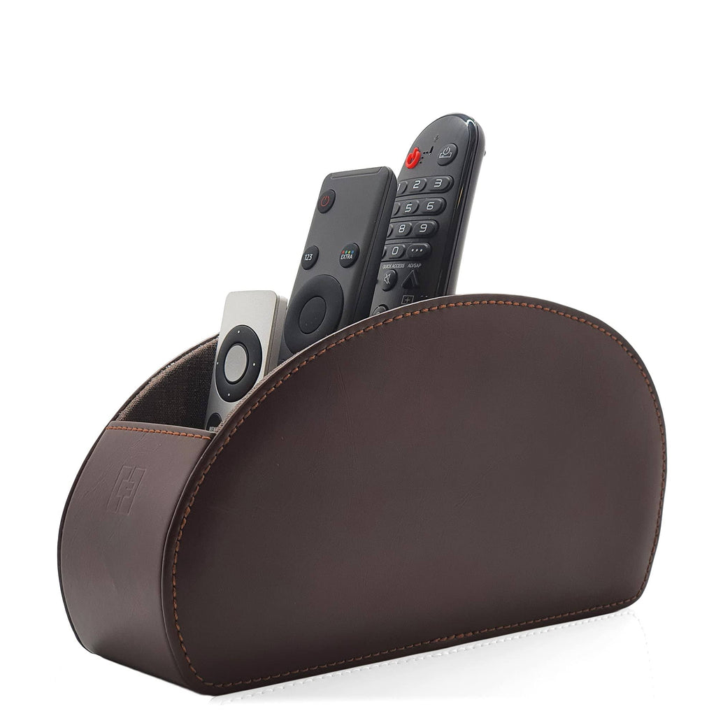 Brown TV Remote Caddy Organizer with 5 Compartments N5382
