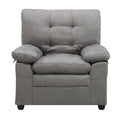 Grey Tufted Arm Chair O8068