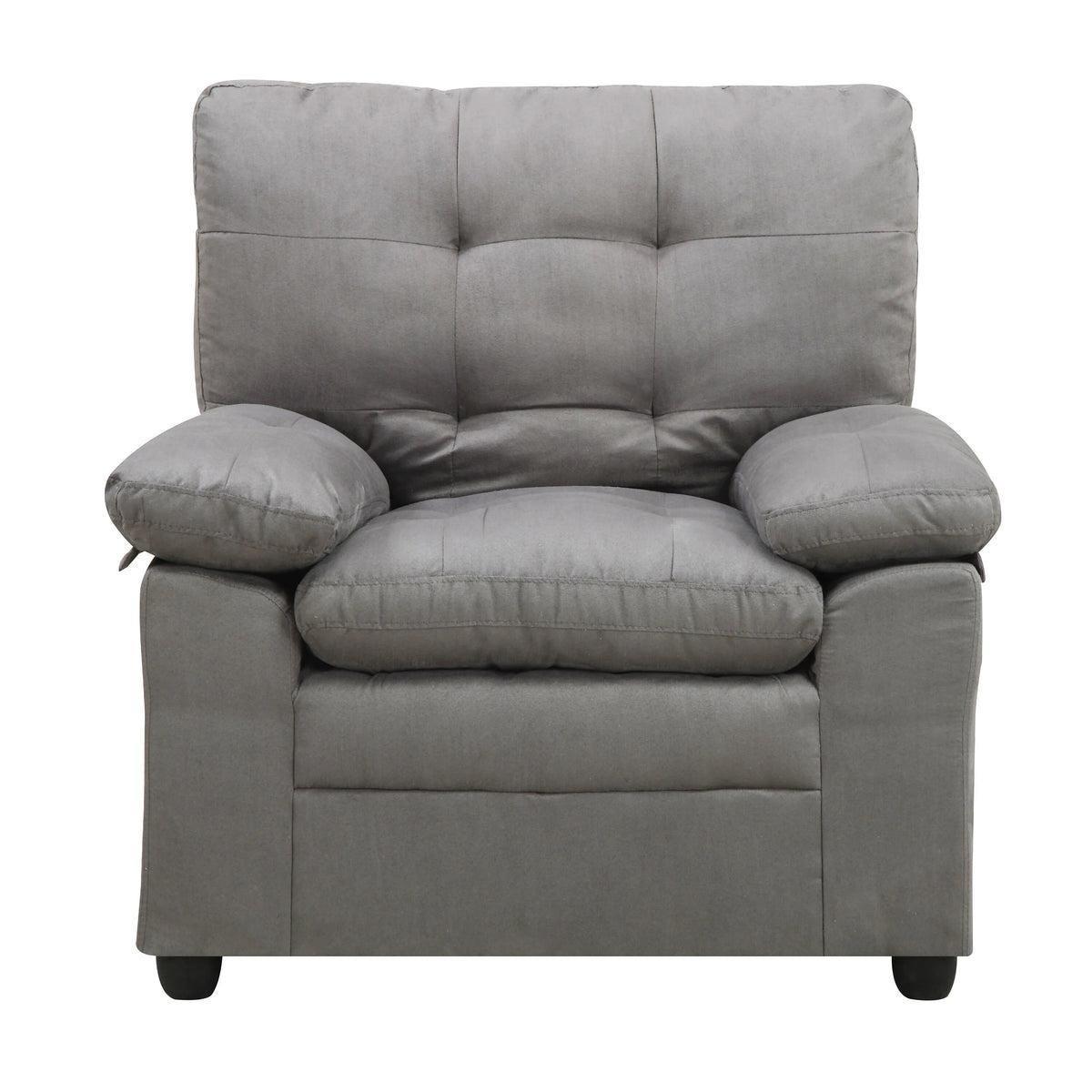 Grey Tufted Arm Chair O8068