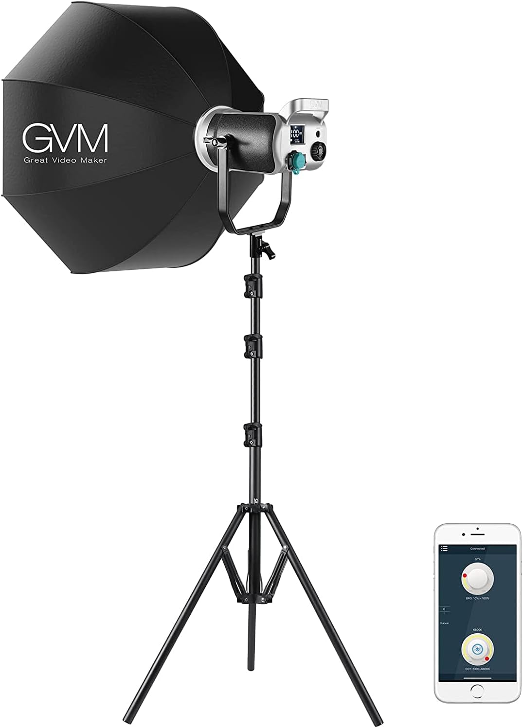 200W Bi-Color LED Video Light with Softbox Z443