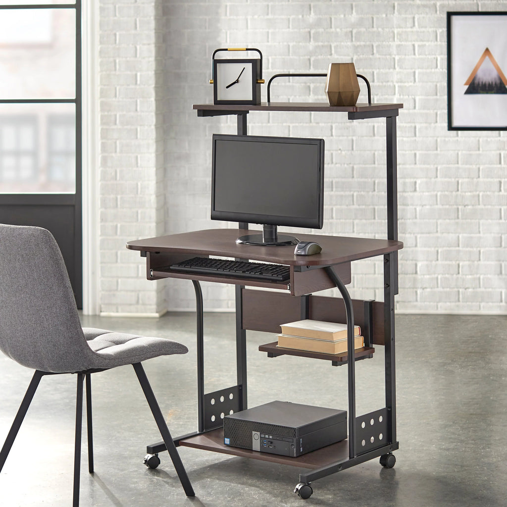 Espresso Mobile Computer Desk N97145