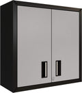 Black and Grey Wall Steel Cabinet with Two Doors E411525