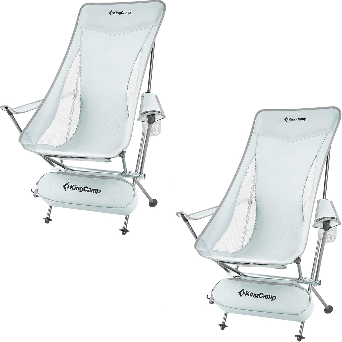 Lightweight Portable Folding Camping Chair with Armrest, High Back, Carry Bag K6204
