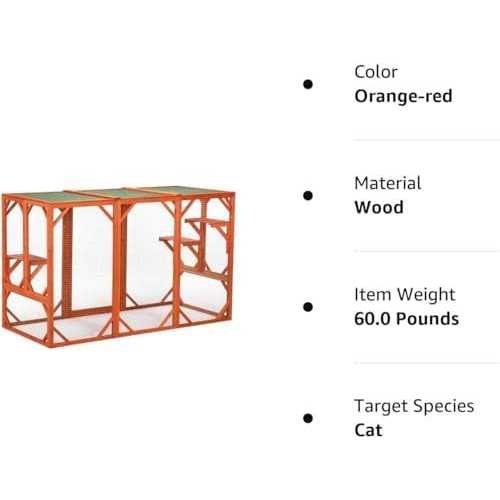 Wooden Weatherproof Outdoor Cat Enclosure X712