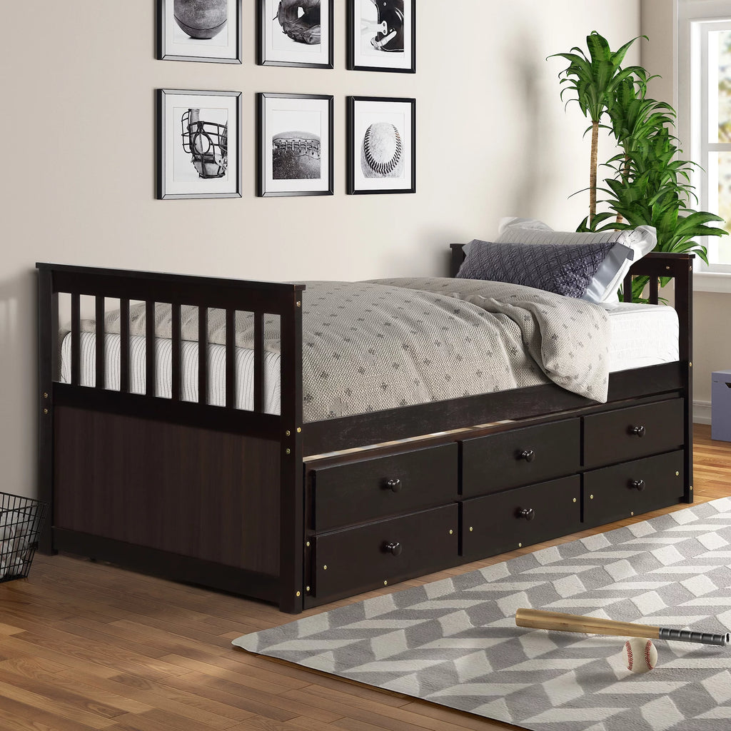 Twin Daybed with Trundle and Storage Drawers X96051