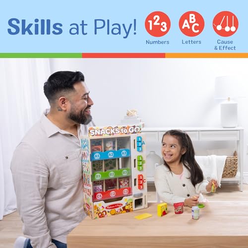Wooden Vending Machine Toy with Play Food and Play Money O33001