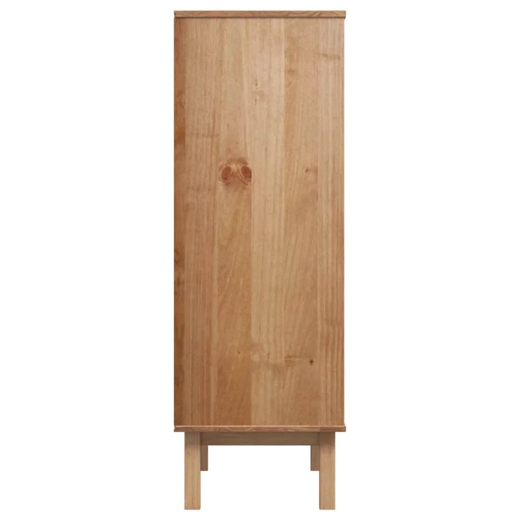 Brown and White Solid Wood Pine Highboard P79000