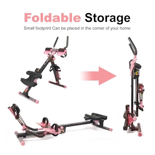 Foldable Rowing Machine with LED Monitor U49342