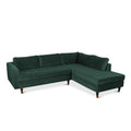 Green Velvet Corner Sectional Sofa H387