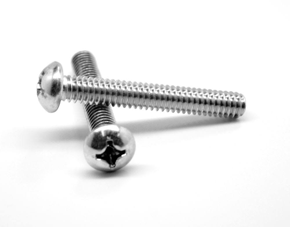 #6-32 x 1x22 Coarse Thread Machine Screw Phillips Round Head Low Carbon Steel Zinc Plated P904