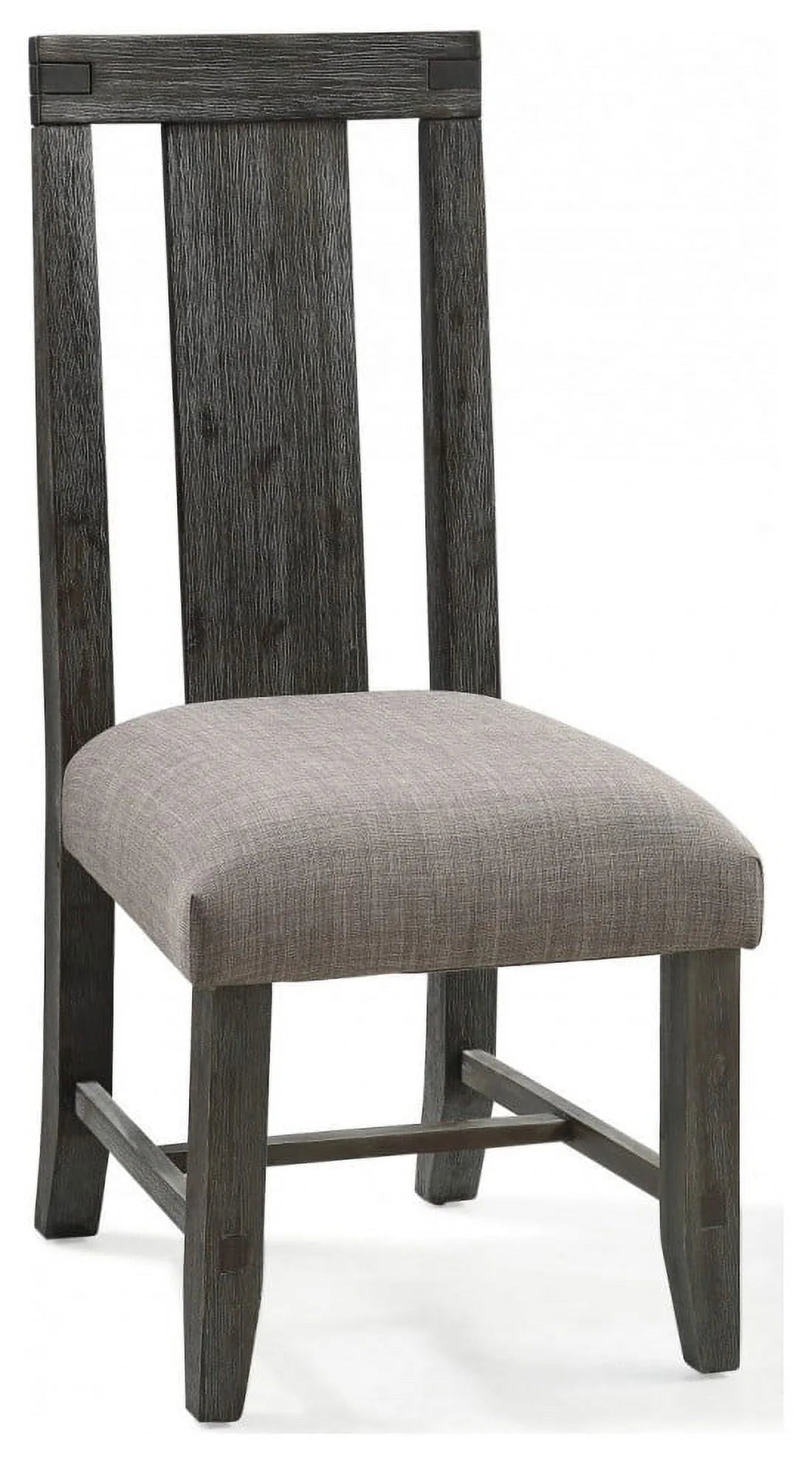 8 Piece Rectangular Dining Set Upholstered Chair and Server Graphite R438991