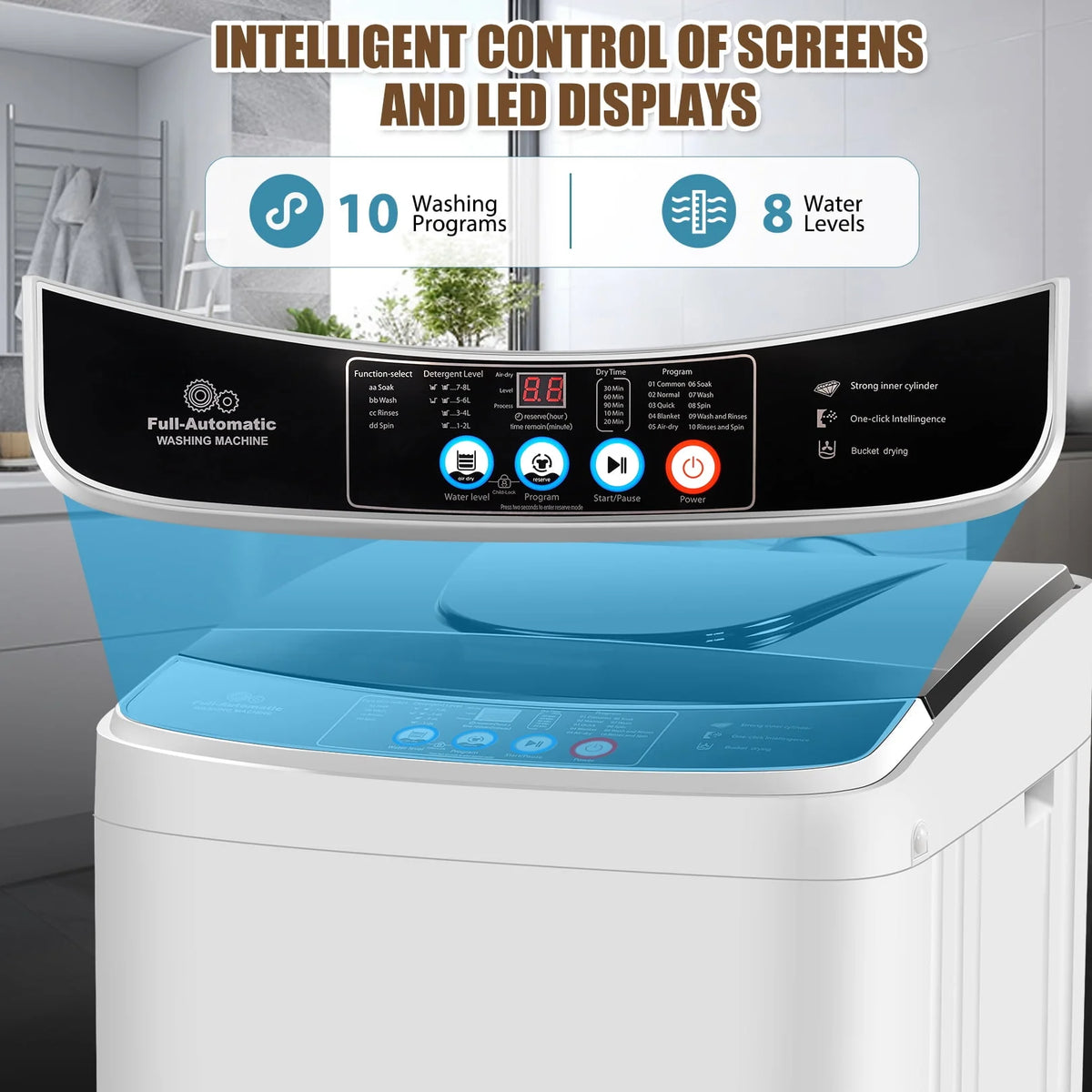 17.8 lbs Portable 2 in 1 Washer & Dryer U970