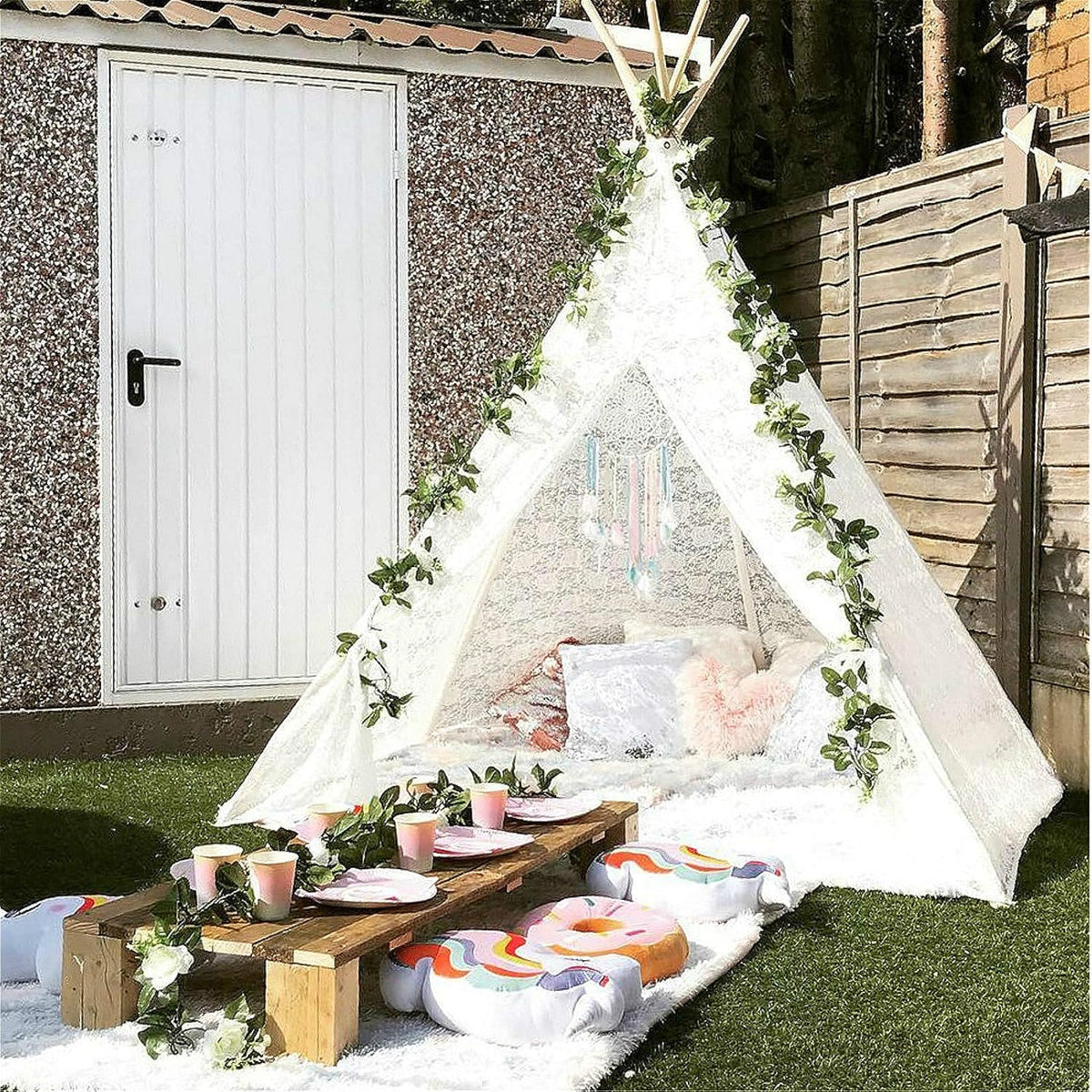 Boho Sheer Lace Tipi Canopy Tent T10675
