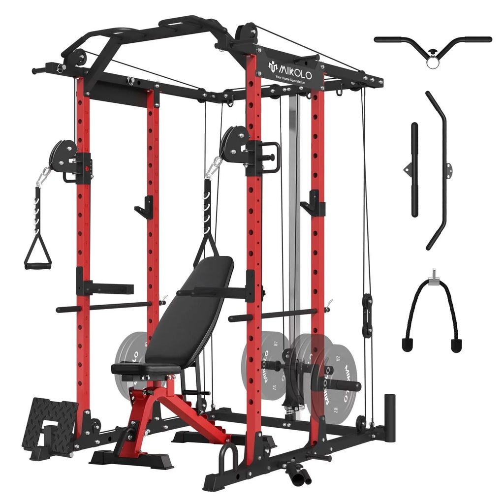 1500 lbs Power Rack Cage with Cable Crossover Machine B3061