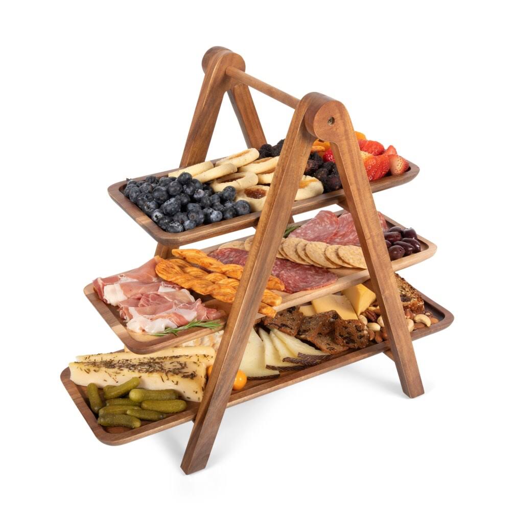 3 Tiered Acacia Wood Serving Station S92363