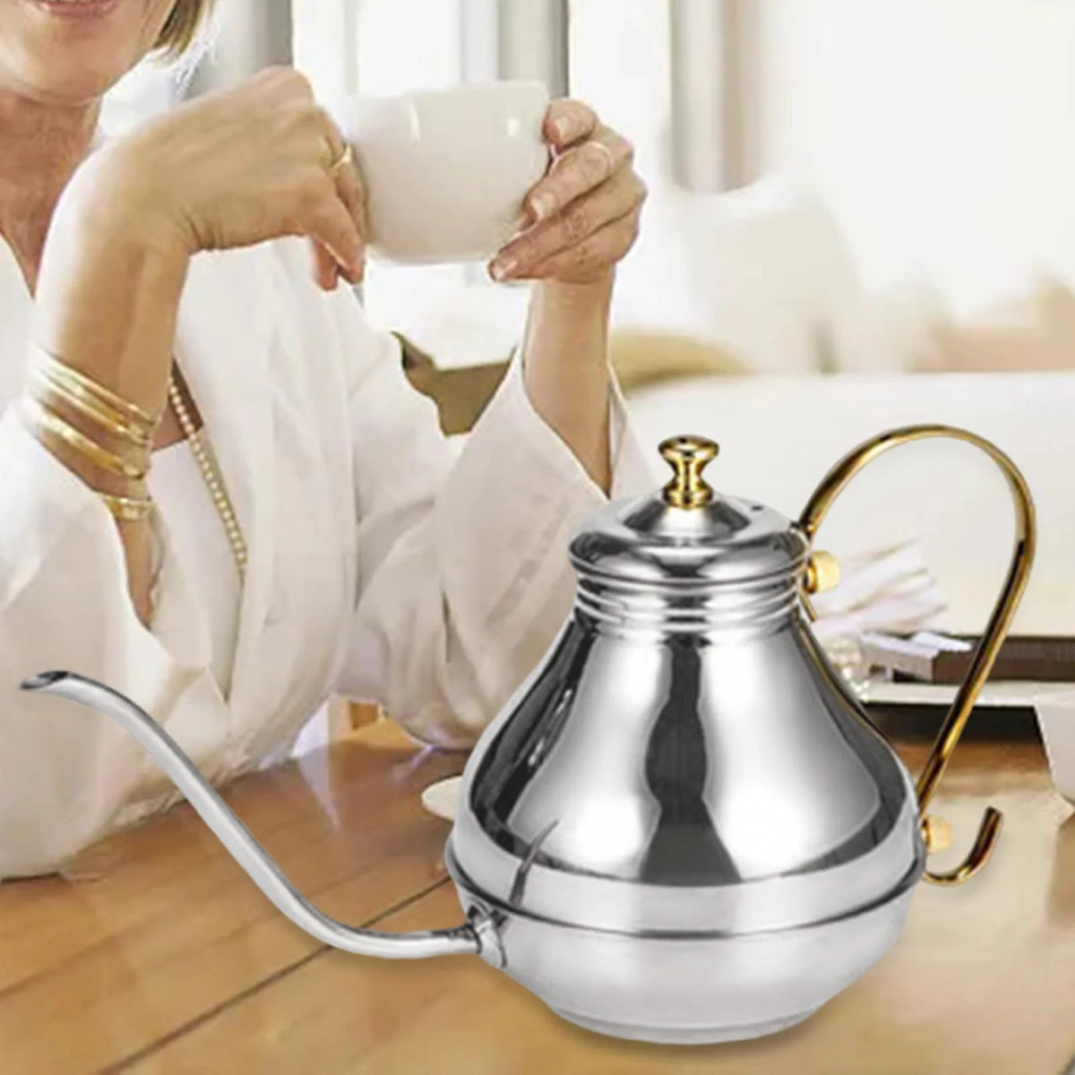 Stainless Steel Gooseneck Coffee Drip Kettle W29378
